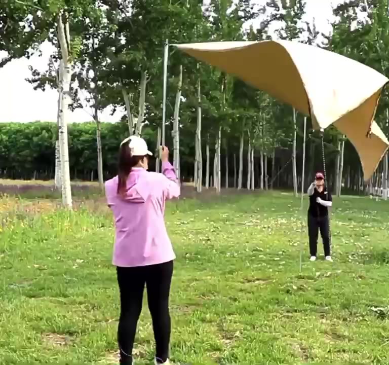ผ้าใบฟลายชีทกันยูวี-ผ้าใบบังแดดขนาดใหญ่-แข็งแรงและทนทานยิ่งขึ้น-เพลิดเพลินกับบรรยากาศแคมป์ปิ้งกลางแจ้ง