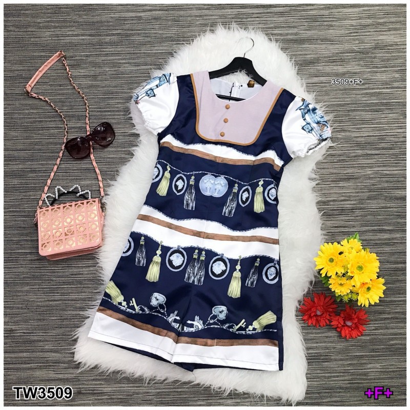 สอบถามก่อนสั่งซื้อ-จั้มสูทขาสั้น-งานป้าย-borichta-เนื้อผ้าซาติน-tw3509