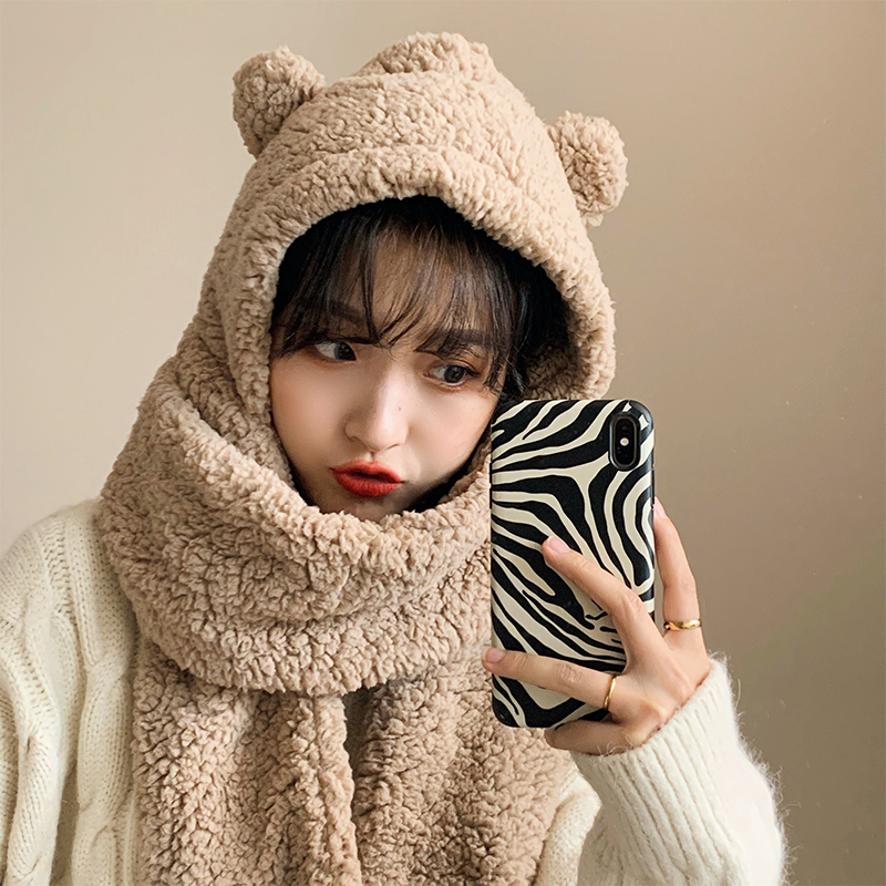 ราคาและรีวิวหมวกผ้าพันคอ ผ้ากํามะหยี่ขนนิ่ม แต่งหูหมีน่ารัก ให้ความอบอุ่น สไตล์เกาหลี และญี่ปุ่น เหมาะกับฤดูใบไม้ร่วง และฤดูหนาว สําหรับผู้หญิง