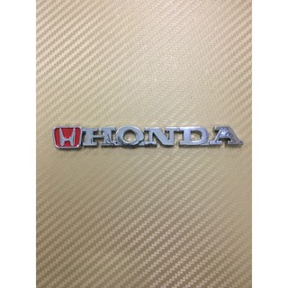 โลโก้* Honda ติดรถ สีชุบโครเมี่ยม ขนาด* 1.5 x 12.8 cm