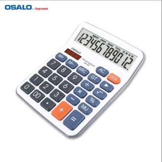 พร้อมส่ง OSALO OS-5M เครื่องคำนวณเดสก์ท็อป 12 หลัก Solar Energy Dual Power Calculator