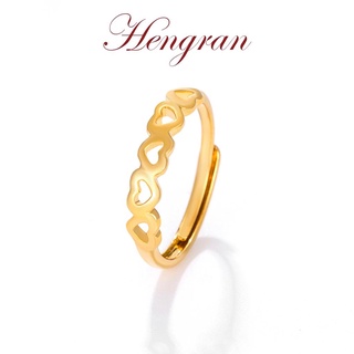 ภาพหน้าปกสินค้าHengran แหวนแฟชั่นเกาหลี ทอง18K เพชร ผู้หญิง 68GR ที่เกี่ยวข้อง