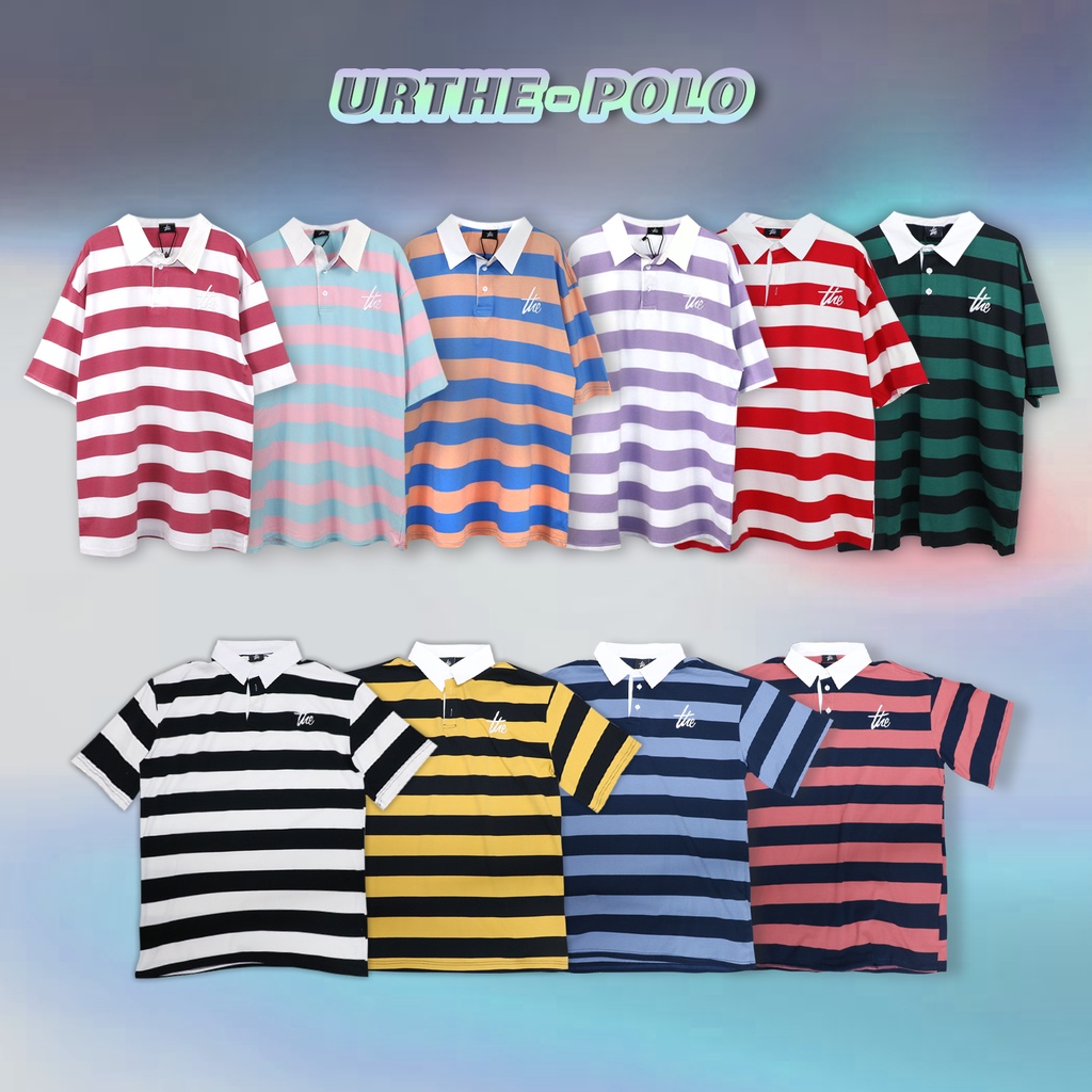 ภาพหน้าปกสินค้าUrthe - เสื้อคอปก รุ่น THE STRIPED POLO จากร้าน urthe.official บน Shopee