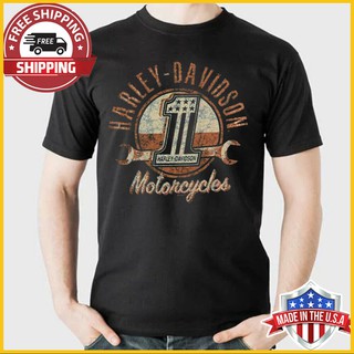 harley davidson เสื้อยืดชาย 1 ประแจ