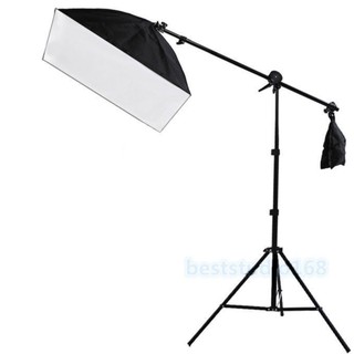 สตูดิโอถ่ายภาพ ไฟต่อเนื่อง ซอฟบ็อกพร้อมขาแขวนขาตั้งไฟและถุงทราย 50x70 Softbox