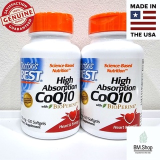 ภาพหน้าปกสินค้า[พร้อมส่ง] Doctor\'s Best, High Absorption CoQ10 with BioPerine, 100 mg, 120 Softgels ซึ่งคุณอาจชอบสินค้านี้