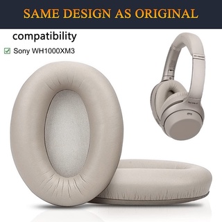 ฟองน้ําครอบหูฟัง หนังนิ่ม แบบเปลี่ยน สําหรับ Sony WH-1000XM3 (WH1000XM3)