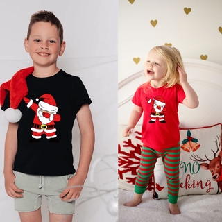เสื้อยืด พิมพ์ลายซานตาคลอส สําหรับครอบครัว เด็กผู้ชาย และเด็กผู้หญิง