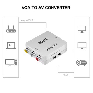 ภาพขนาดย่อของภาพหน้าปกสินค้าตัวแปลงสัญญาณ VGA to AV TV RCA จากร้าน locomputer บน Shopee