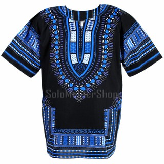 Dashiki African Shirt Cotton Hiphop เสื้อจังโก้ เสื้ออินเดีย เสื้อแอฟริกา เสื้อฮิปฮอป เสื้อโบฮีเมียน ad14s
