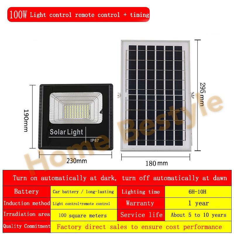 ภาพสินค้าOutdoor Solar spotlight IP67 กันน้ำดีเยี่ยม 200W solar led โคมไฟโซล่าเซลล์ รับประกัน 1 ปี ไฟสปอร์ตไลท์โซล่าเซลล์ จากร้าน nobi_house บน Shopee ภาพที่ 3