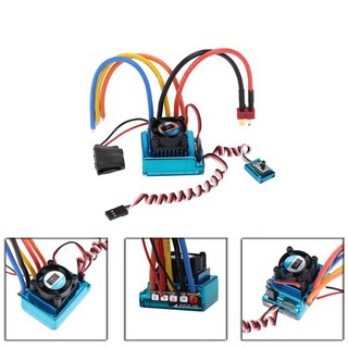 เซนเซอร์ตัวควบคุมความเร็วไร้แปรงถ่าน 120A ESC สำหรับรถบังคับวิทยุไต่หิน 1/8 1/10 1/12