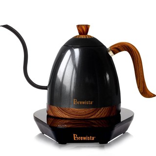 สีดำฐานไม้ --- Brewista กาต้มน้ำกาแฟดริป 600 ml. กาต้มน้ำกาแฟ กาต้มน้ำไฟฟ้า