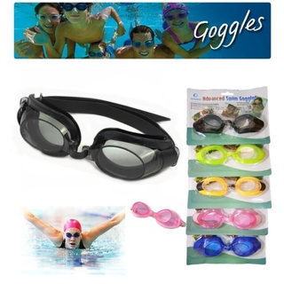 แว่นตาว่ายน้ำSwim Gogglesปรับสายได้ใส่ได้ทั้งเด็กและผู้ใหญ่พร้อมจุกอุดหูซิลิโคน