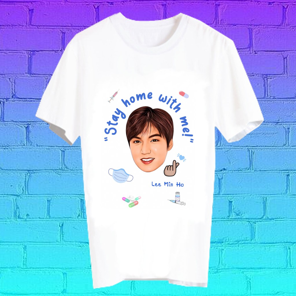 สั่งทำ-เสื้อยืด-fanmade-เสื้อแฟนเมด-เสื้อยืดลายโควิด-โควิด19-covid19-stay-home-with-me-blk11-อีมินโฮ-lee-min-ho