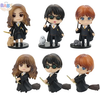 โมเดลฟิกเกอร์ PVC รูปการ์ตูนอนิเมะ Harry Potter Q Version Harry Hermione 6 ชิ้น Shopcyc0236