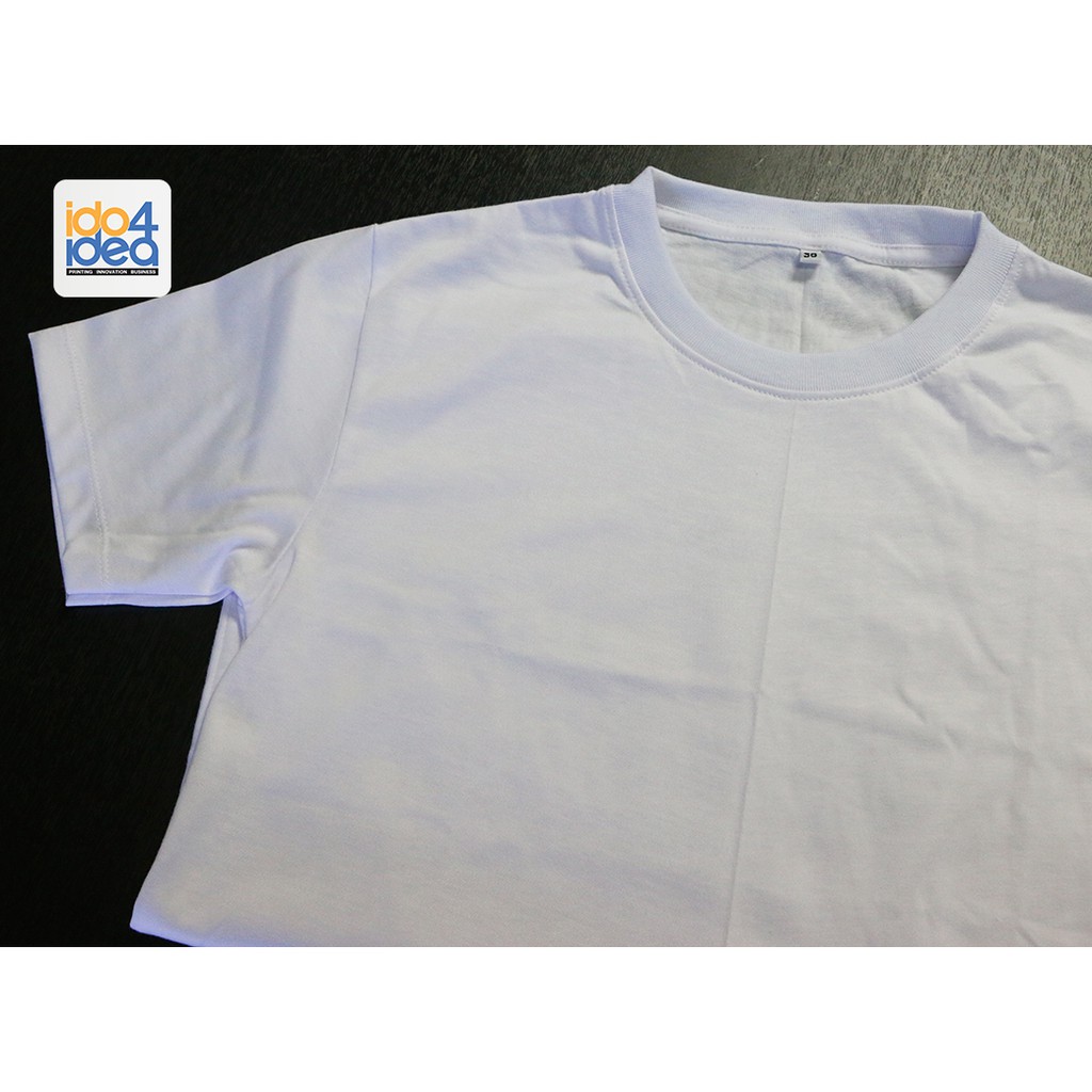 ภาพหน้าปกสินค้าเสื้อสำหรับสกรีน เสื้อยืดคอกลม Cotton-Sub สีขาว ทรงตรง ( ใช้กับหมึก Sublimation ได้ ) จากร้าน ido4idea บน Shopee