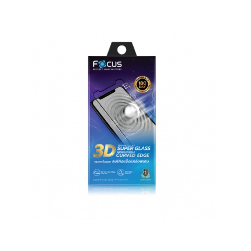 ประกัน 180 วัน FOCUS Tempered Glass 3D Full Frame Super Glass