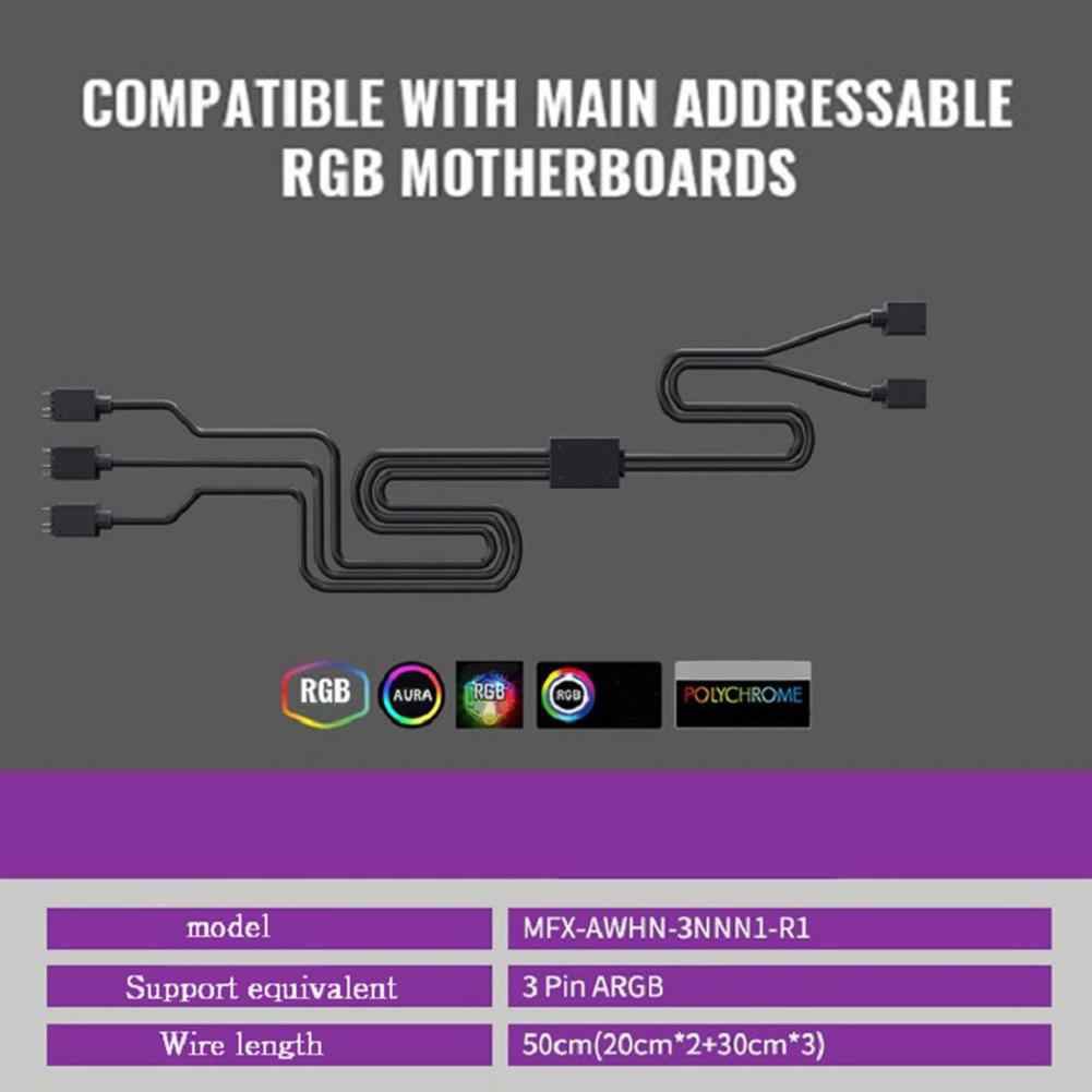 ภาพสินค้าCooler Master Addressable RGB 1-to-3 Splitter Cable (MFX-AWHN-3NNN1-R1) จากร้าน hardware_corner บน Shopee ภาพที่ 5
