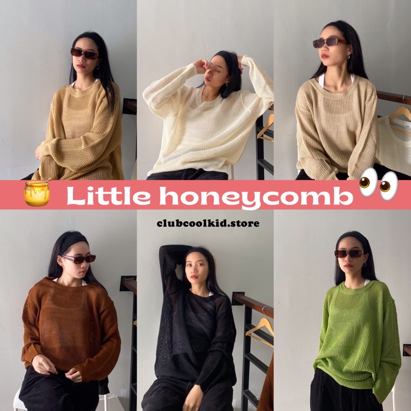 เสื้อตาข่ายเล็ก-little-honey-comb-พร้อมส่ง