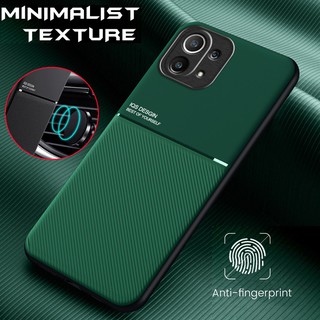 Ready Stock Xiaomi 11 Lite 5G NE Mix 4 Mix4 Mi 11Lite 4G 5G Matte Texture Phone Case Leather Magnetic Magnet Holder Casing Soft Silicone Protection Back Cover