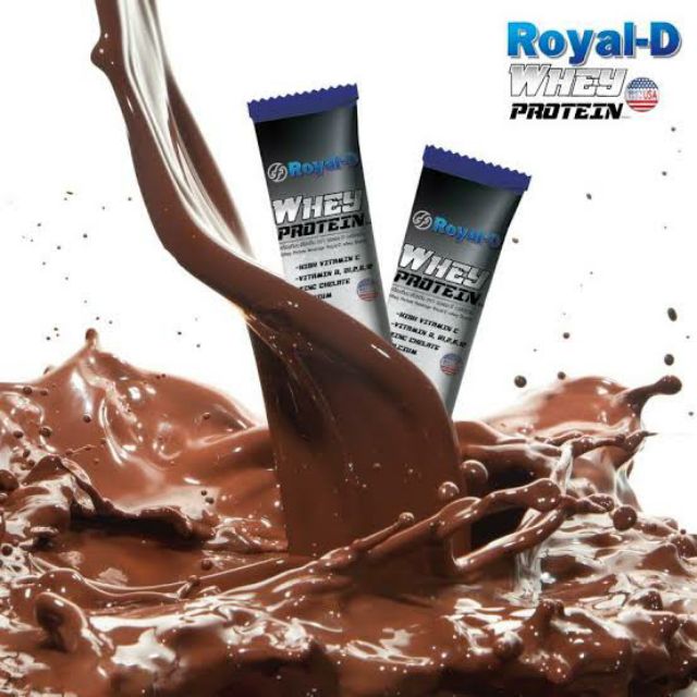 เวย์-โปรตีน-แบบซอง-whey-protein-royal-d-เสริมอาหาร-เพิ่มกล้ามเนื้อ-เพิ่มโปรตีน-แยกขายแบบซอง