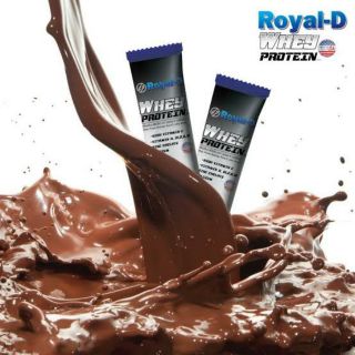 [ เวย์ โปรตีน แบบซอง  ] Whey  Protein Royal-D  เสริมอาหาร เพิ่มกล้ามเนื้อ  เพิ่มโปรตีน แยกขายแบบซอง