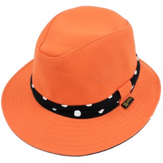Panapolka (Orange) หมวกปานามา ทรงเป๊ะ พับได้ ใส่ไปเดินแฟชั่น
