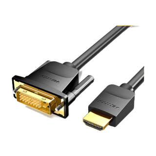 [ส่งไวจากไทย] Vention สายอะแดปเตอร์แปลง HDMI to DVI การส่งสัญญาณแบบสองทิศทาง DVI-D 24 + 1 รองรับ 1080P สำหรับโปรเจ็คเตอร์ ทีวี พีซี แล็ปท็อป
