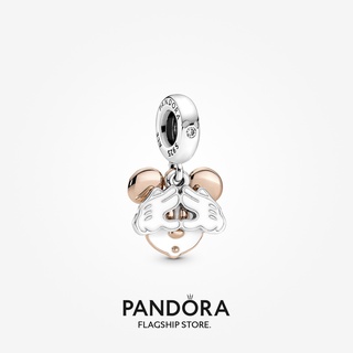 Pandora จี้รูปมิกกี้เมาส์ ชุบเงิน s925 ชุบทอง 14k สีโรสโกลด์ เครื่องประดับ Diy p326