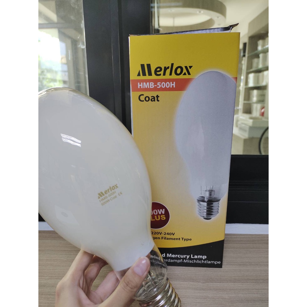 merlox-หลอดแสงจันทร์-ชนิดต่อตรง-500w-ขั้วe40-หลอดไฟแสงจันทร์-หลอดไฟ-mercury-หลอด-ใส-ฝ้า