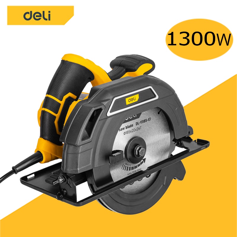 deli-เลื่อยวงเดือน-7-นิ้ว-1300w-ใบเลื่อยวงเดือน-24-ฟัน-เลื่อยตัดไม้ไฟฟ้า-เครื่องเลื่อยวงเดือน-รุ่นงานหนัก-circular-saw