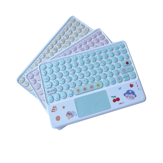 โปรโมชั่น : ใหม่ล่าสุด คีย์บอร์ดไร้สายมีทัชแพด ไทย-อังกฤษ แถมฟรีสติ๊กเกอร์ Keyboard bluetooth