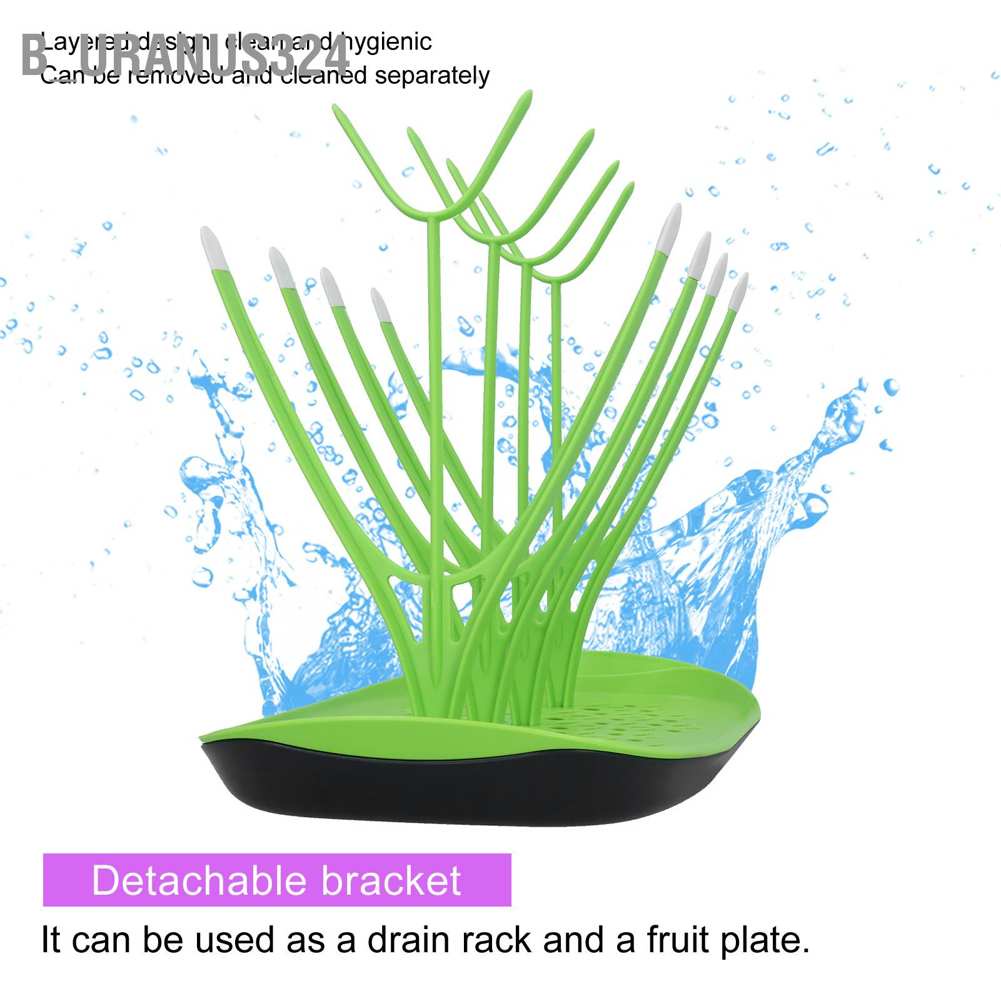 b-uranus324-ที่ตากขวดนมเด็ก-ถ้วย-ระบายน้ํา-ถอดออกได้-ชั้นวางจุกนมเด็ก-ชั้นวางเครื่องเป่าทําความสะอาด