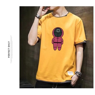 ผลิตภัณฑ์ใหม่👕เสื้อยืดคอกลมแขนสั้นแฟชั่นฤดูร้อนทรงหลวมสําหรับผู้ชาย