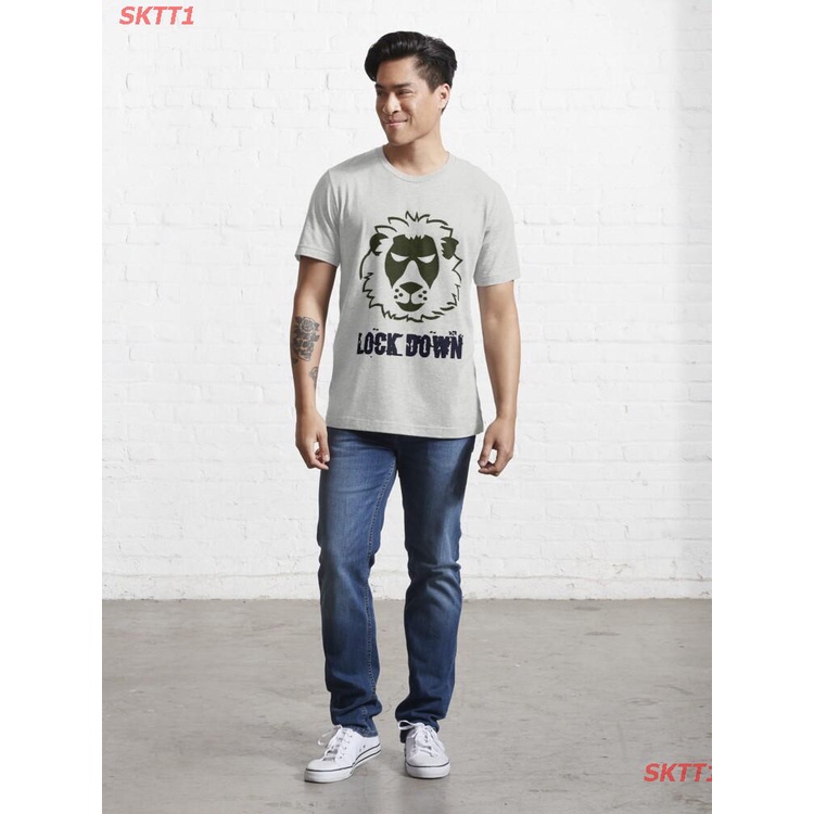 tee-เสือยืดผู้ชาย-sktt1-เสื้อยืดผู้ชายและผู้หญิง-lock-down-essential-t-shirt-short-sleeve-t-shirts