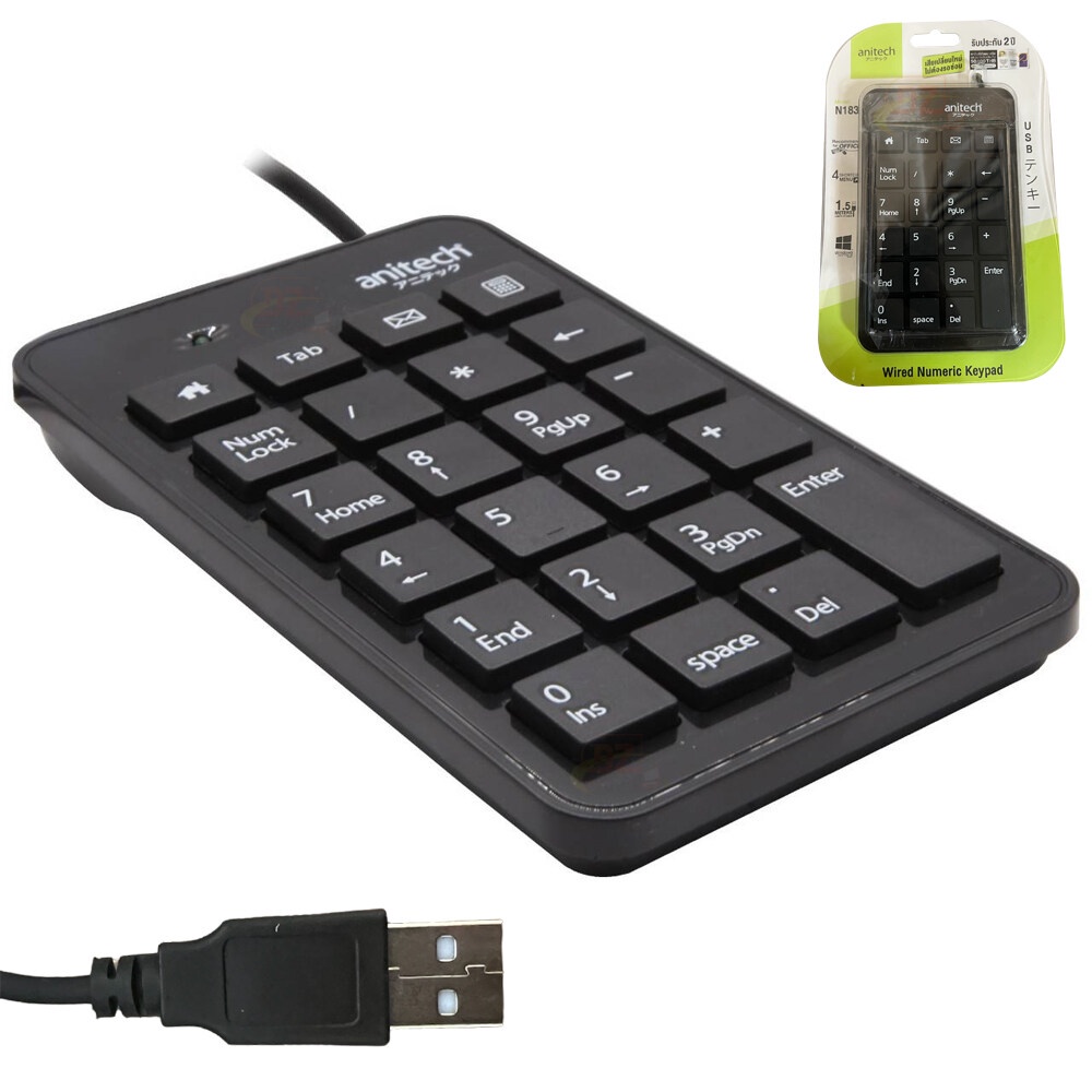 Anitech แอนิเทค Keypad numeric แป้นพิมพ์ตัวเลข คีย์บอร์ดตัวเลข แป้น ...