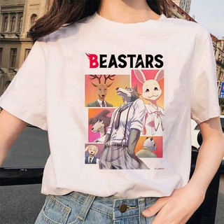 เสื้อยืดลําลอง แขนสั้น พิมพ์ลายกราฟฟิคเลโก้ การ์ตูน Beastars Kawaii สไตล์ฮาราจูกุ สําหรับผู้ชาย และผู้หญิง