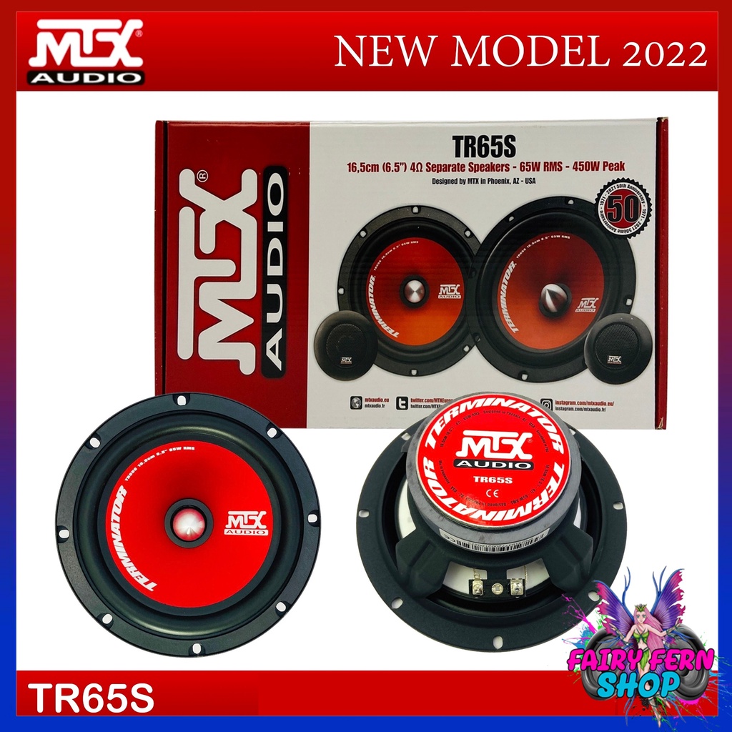 ลำโพงรถยนต์-mtx-รุ่นtr65s-new-model2022-ลำโพงแยกชิ้น-6-5-นิ้ว-เสียงแหลม-ลำโพงครบชุด-กำลังขับสูงสุด450-วัตต์-จำนวน-1คู่