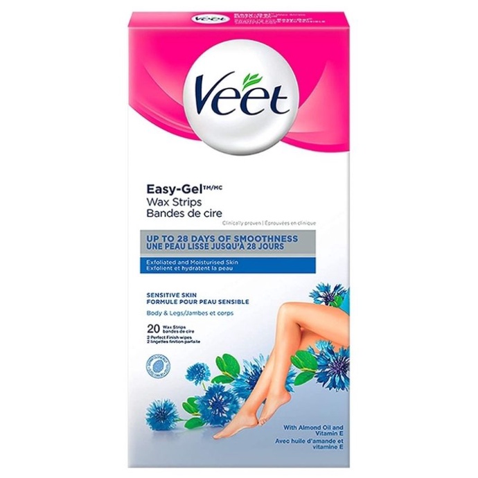 วีทแว็กสตริปส์ veet waxstrip เชียร์บัตเตอร์&เบอร์รี่ และ อัลมอนด์ออย&วิ