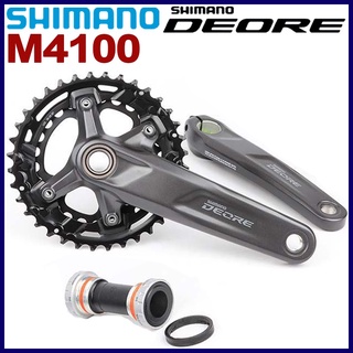 Shimano DEORE M4100 ชุดข้อเหวี่ยง ความเร็ว 2x10 170 มม. 175 มม. BB52