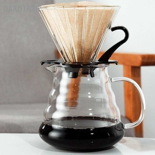 Dakotask. กระดาษกรองกาแฟ แผ่นฟิลเตอร์กรองกาแฟ เยื่อไม้ธรรมชาติ V60 แบบใช้แล้วทิ้ง สําหรับ 2-4 ถ้วย 100 ชิ้น