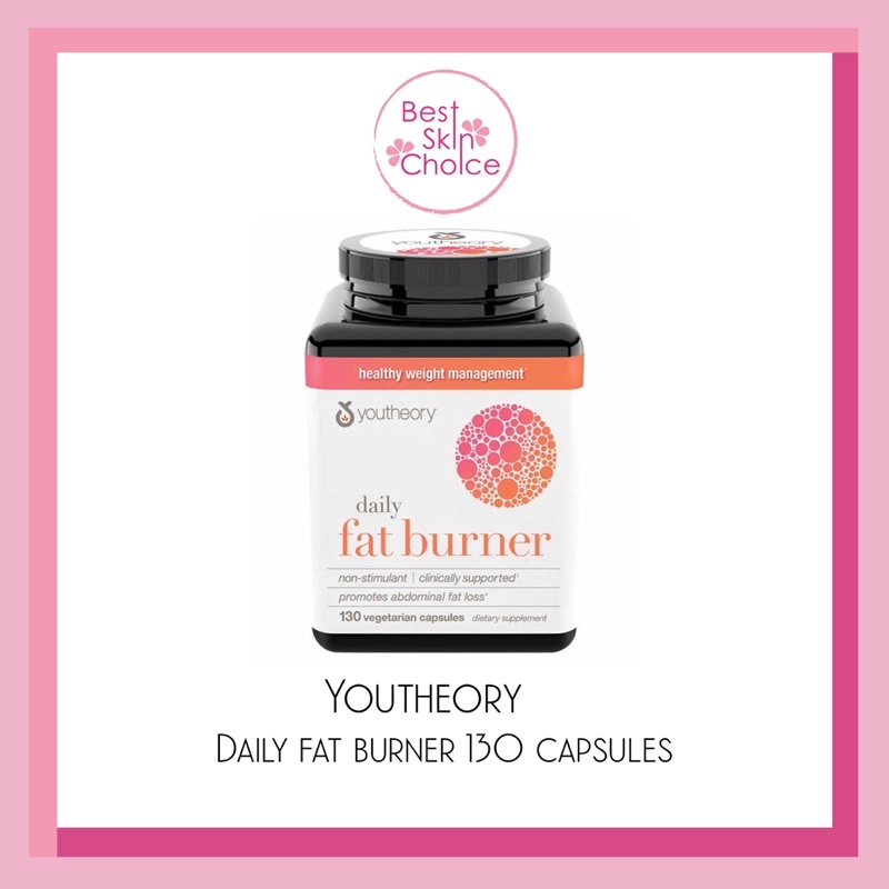 YOUTHEORY FAT BURNER 130 Vegetarian Capsules Youtheory Fat burner เผา
