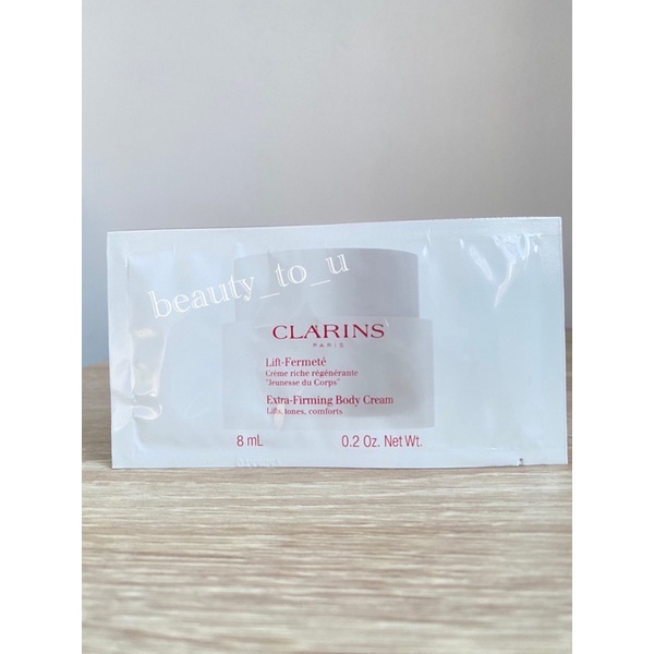 clarins-extra-firming-body-cream-ขนาดทดลอง-8ml-ครีมยกกระชับผิวกาย-ลดผิวเปลือกส้ม-ยกกระชับผิวหย่อนยาน-เนื้อเหลว