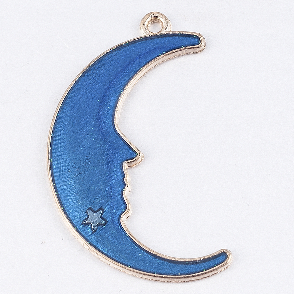 ภาพหน้าปกสินค้า8pcs Cute Moon/Star/Planet Charm Pendant For DIY Earrings/Bracelet Craft จากร้าน tangding.th บน Shopee
