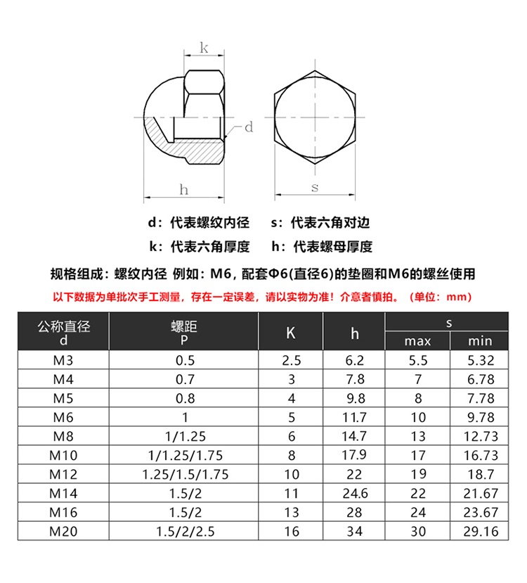 304-hexagon-domed-cap-nut