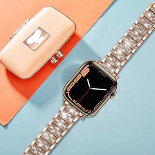 สินค้า สายนาฬิกาข้อมือโลหะ วิบวับ สําหรับ apple watch 7 41 มม. 45 มม. iwatch se series 6 5 4 40 มม. 44 มม. 3 38 มม. 42 มม.