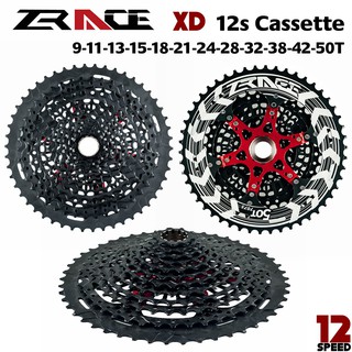 zrace 12s xd เทปคาสเซ็ต 12 ความเร็วจักรยาน mtb freewheel 9-50 t - สีดํา x 01