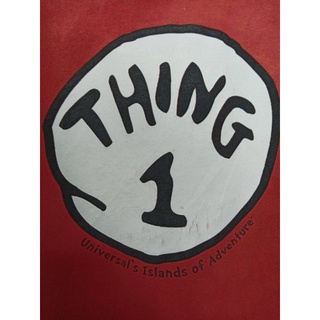 เสื้อยืด มือสอง ลายการ์ตูน สวนสนุก UNIVERSAL STUDIOS - THING 1 L อก 44