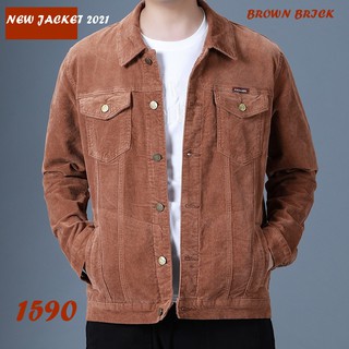 NEW JACKET 2021 แจ็คเก็ตผ้านิ่มออกแบบใหม่เข้ากับอากาศเมืองไทย ไม่อมความร้อน ไม่คันและอมเหงื่อ สวยเท่ห์ สีอิฐแดง พร้อมส่ง